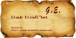 Glaub Erzsébet névjegykártya